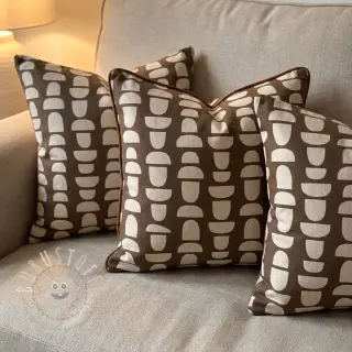 Dekostoff Linenlook Abstract brown