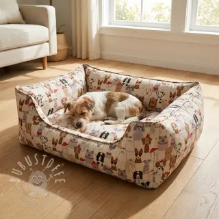 Dekostoff Linenlook Dog Dress Up