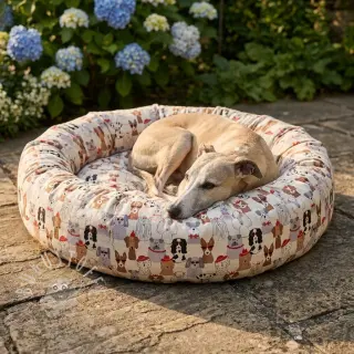 Dekostoff Linenlook Dog Dress Up
