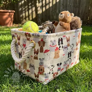 Dekostoff Linenlook Dog Dress Up