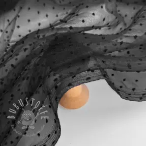 Feintüll DOTS black