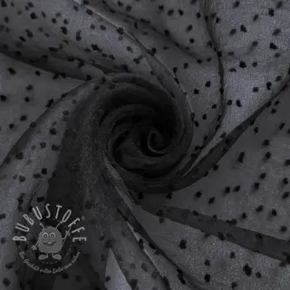 Feintüll DOTS black