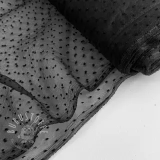 Feintüll DOTS black