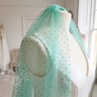 Feintüll DOTS mint