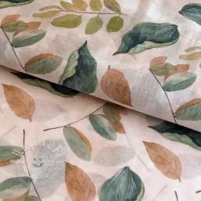 Lyocell mit Leinen und Seide Retro Flowers design A