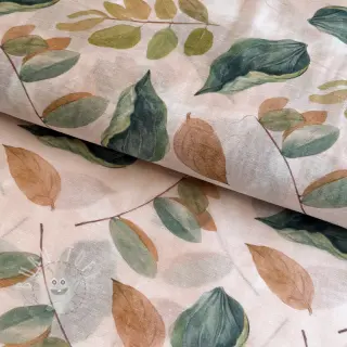 Lyocell mit Leinen und Seide Retro Flowers design A