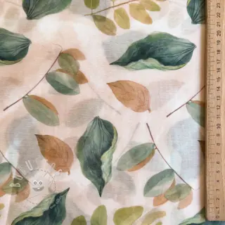 Lyocell mit Leinen und Seide Retro Flowers design A