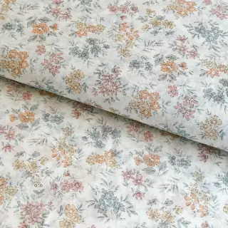 Lyocell mit Leinen und Seide Retro Flowers design E