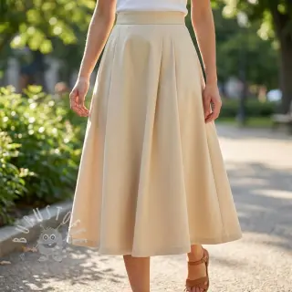 Baumwollstoff TWILL Mango pebble
