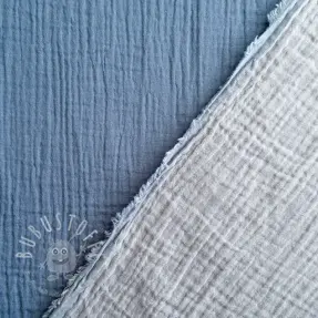 Double gauze/musselin DOUBLE FACE cloud blue
