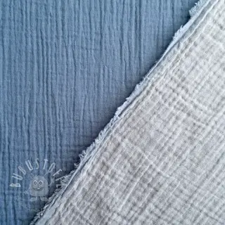 Double gauze/musselin DOUBLE FACE cloud blue