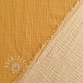Double gauze/musselin DOUBLE FACE old yellow