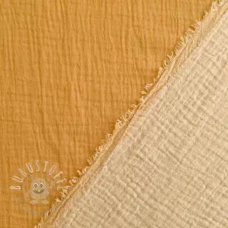 Double gauze/musselin DOUBLE FACE old yellow