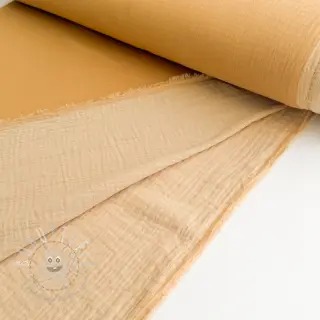Double gauze/musselin DOUBLE FACE old yellow