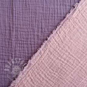 Double gauze/musselin DOUBLE FACE lavender