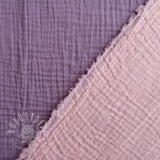 Double gauze/musselin DOUBLE FACE lavender