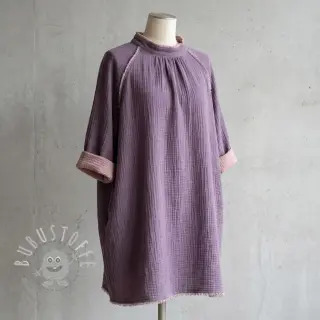 Double gauze/musselin DOUBLE FACE lavender