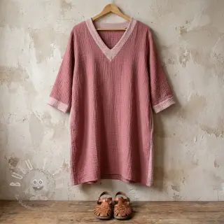 Double gauze/musselin DOUBLE FACE lilac