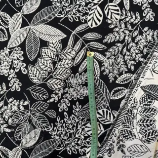 Dekostoff jacquard Valerian allover noir