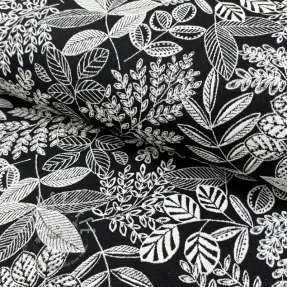 Dekostoff jacquard Valerian allover noir