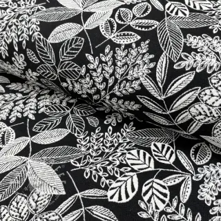 Dekostoff jacquard Valerian allover noir