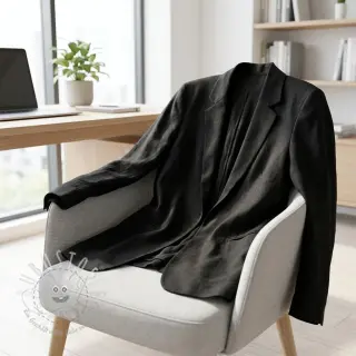 Viskosestoff leinen BUBBLY black