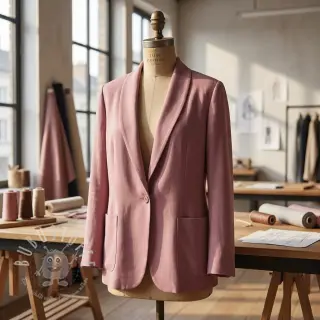 Viskosestoff leinen BUBBLY old pink