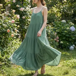 Viskosestoff leinen BUBBLY dak mint
