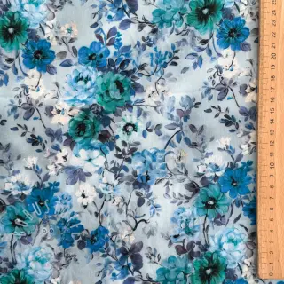 Viskosestoff RAYON POPLIN Flower sea design D