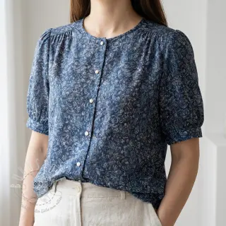 Viskosestoff RAYON POPLIN White flowers design C