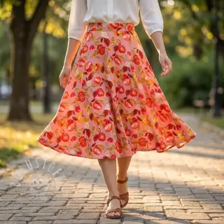 Viskosestoff RAYON POPLIN Fruity design B