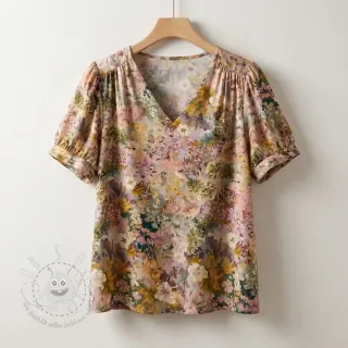 Viskosestoff RAYON POPLIN Blossoms design B