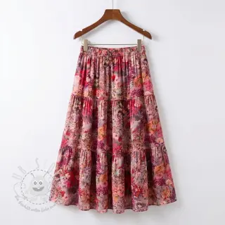 Viskosestoff RAYON POPLIN Blossoms design A