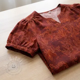Viskosestoff RAYON POPLIN Flow design B