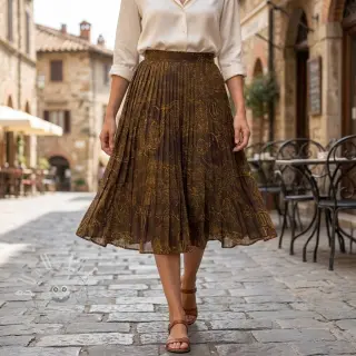 Viskosestoff RAYON POPLIN Flow design A