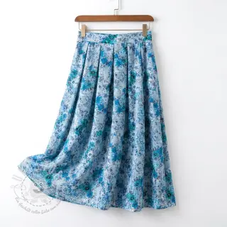 Viskosestoff RAYON POPLIN Flower sea design D