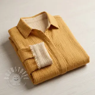 Double gauze/musselin DOUBLE FACE old yellow
