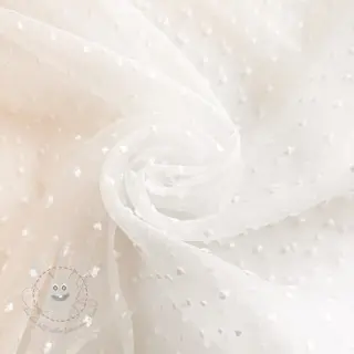 Feintüll DOTS off white