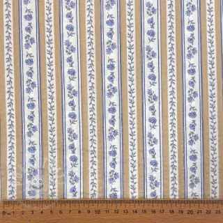 Baumwollstoff BUBBLE Stripes with flowers digital print
