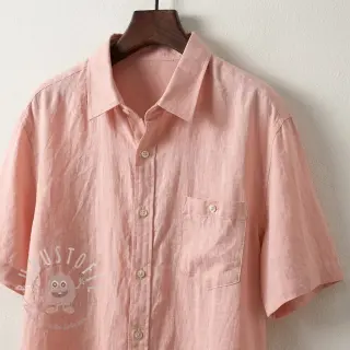 Viskosestoff leinen WASHED salmon