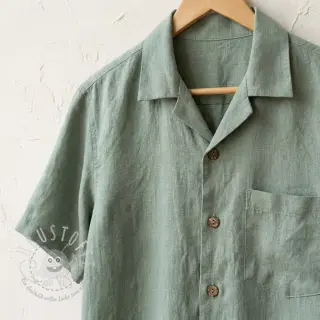 Viskosestoff leinen WASHED old green