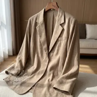 Viskosestoff leinen WASHED sand