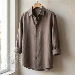 Viskosestoff leinen WASHED taupe