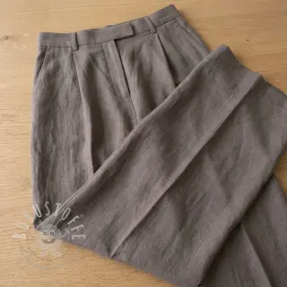 Viskosestoff leinen WASHED taupe