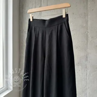 Viskosestoff leinen WASHED black