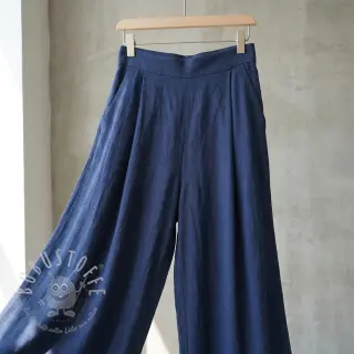 Viskosestoff leinen WASHED marine