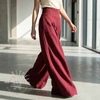 Viskosestoff leinen WASHED wine red
