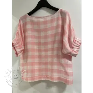 Double gauze/musselin Double sided CHECKS MINI old rose
