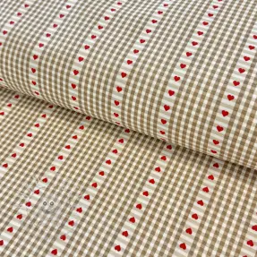Baumwollstoff COSY ficelle