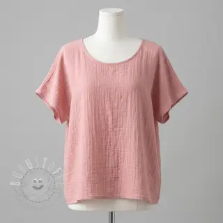 Baumwollstoff SLUB WASHED old rose